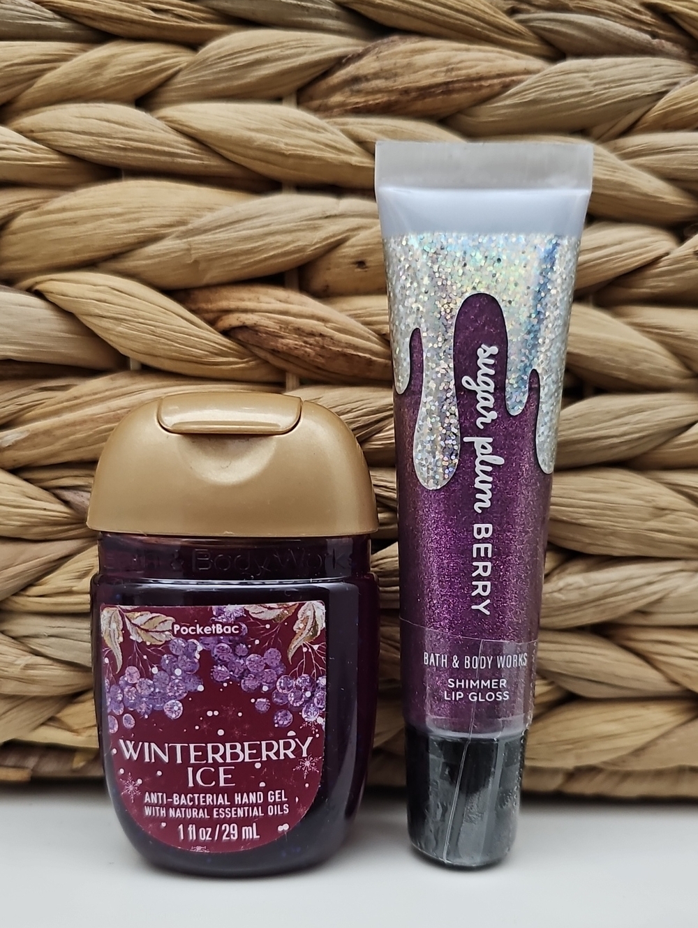 Bath & Body Works Winterberry Ice Hand Gel & Lip Gloss Set